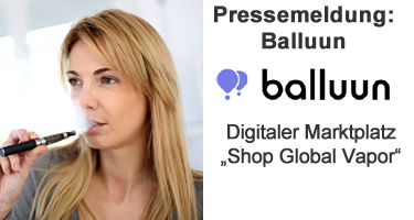 Pressemeldung: Balluun launcht digitalen Marktplatz „Shop Global Vapor“