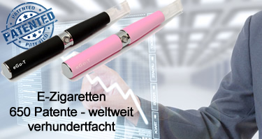 E-Zigaretten Patente haben sich seit 2012 weltweit verhundertfacht