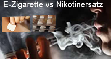 E-Zigaretten schlagen Nikotinersatzprodukte