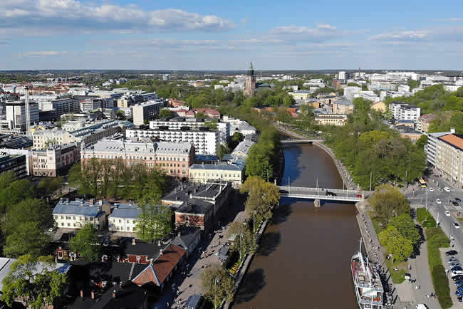 Blick auf das Zentrum von Turku