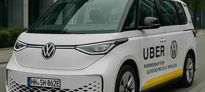 Volkswagen und Uber starten Partnerschaft für autonome E-Fahrzeuge