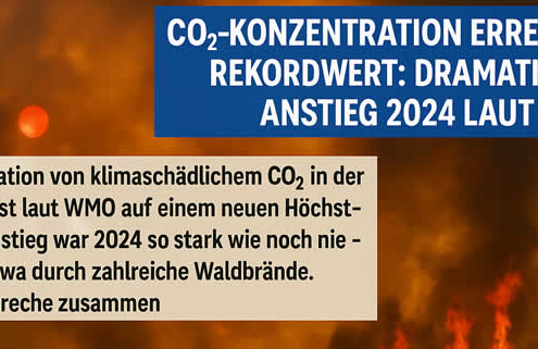 CO₂-Konzentration erreicht Rekordwert: Dramatischer Anstieg 2024 laut WMO CO₂-Konzentration erreicht Rekordwert: Dramatischer Anstieg 2024 laut WMO