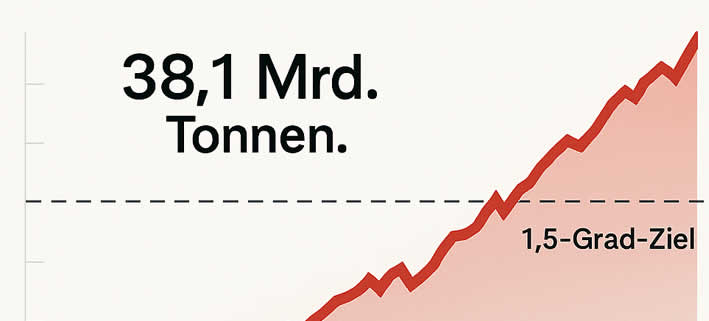 Weltweiter CO₂-Ausstoß auf Rekordhoch: Klimaziel rückt in weite Ferne Weltweiter CO₂-Ausstoß auf Rekordhoch: Klimaziel rückt in weite Ferne