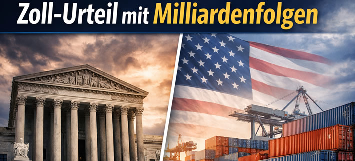 Supreme Court kippt Trumps Zölle – Milliardenrisiko für den US-Haushalt und Suche nach „Plan B“ Supreme Court kippt Trumps Zölle – Milliardenrisiko für den US-Haushalt und Suche nach „Plan B“