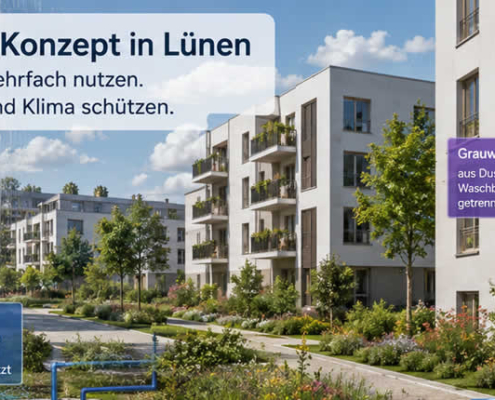 Wasser aus der Dusche zweimal nutzen: Pilotprojekt in Lünen zeigt, wie Städte Wasser und Energie sparen könnten