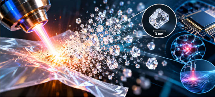 Zehn Billionen Diamanten pro Laserschuss: Neue Chancen für Sensoren und Quantentechnologie Zehn Billionen Diamanten pro Laserschuss: Neue Chancen für Sensoren und Quantentechnologie